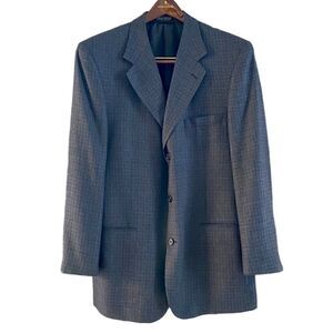 Rodger Stuart Silk Wool Blend Blue Sport Coat 44L
